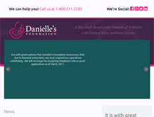Tablet Screenshot of daniellesfoundation.org